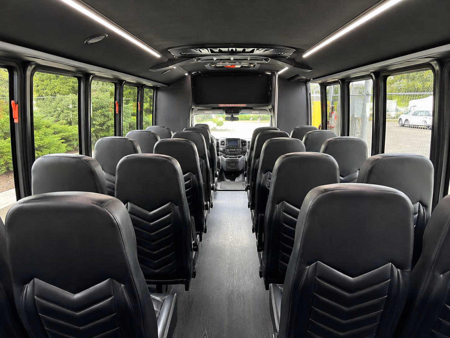 salt lake city 18 passenger minibus interior