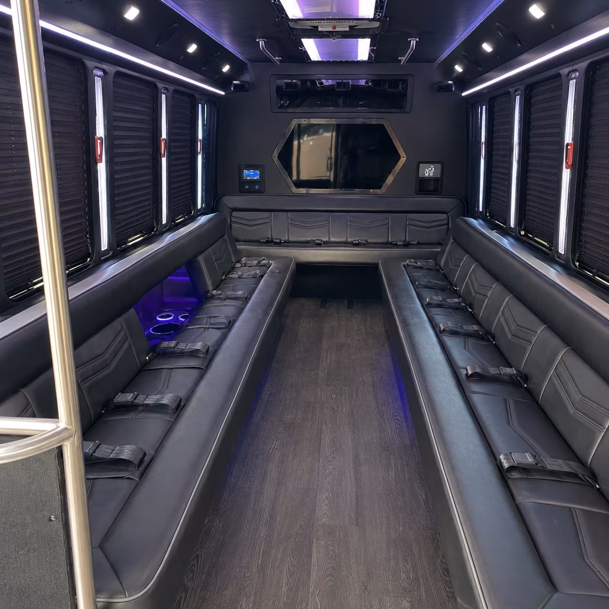 salt lake city 18 passenger party bus interior