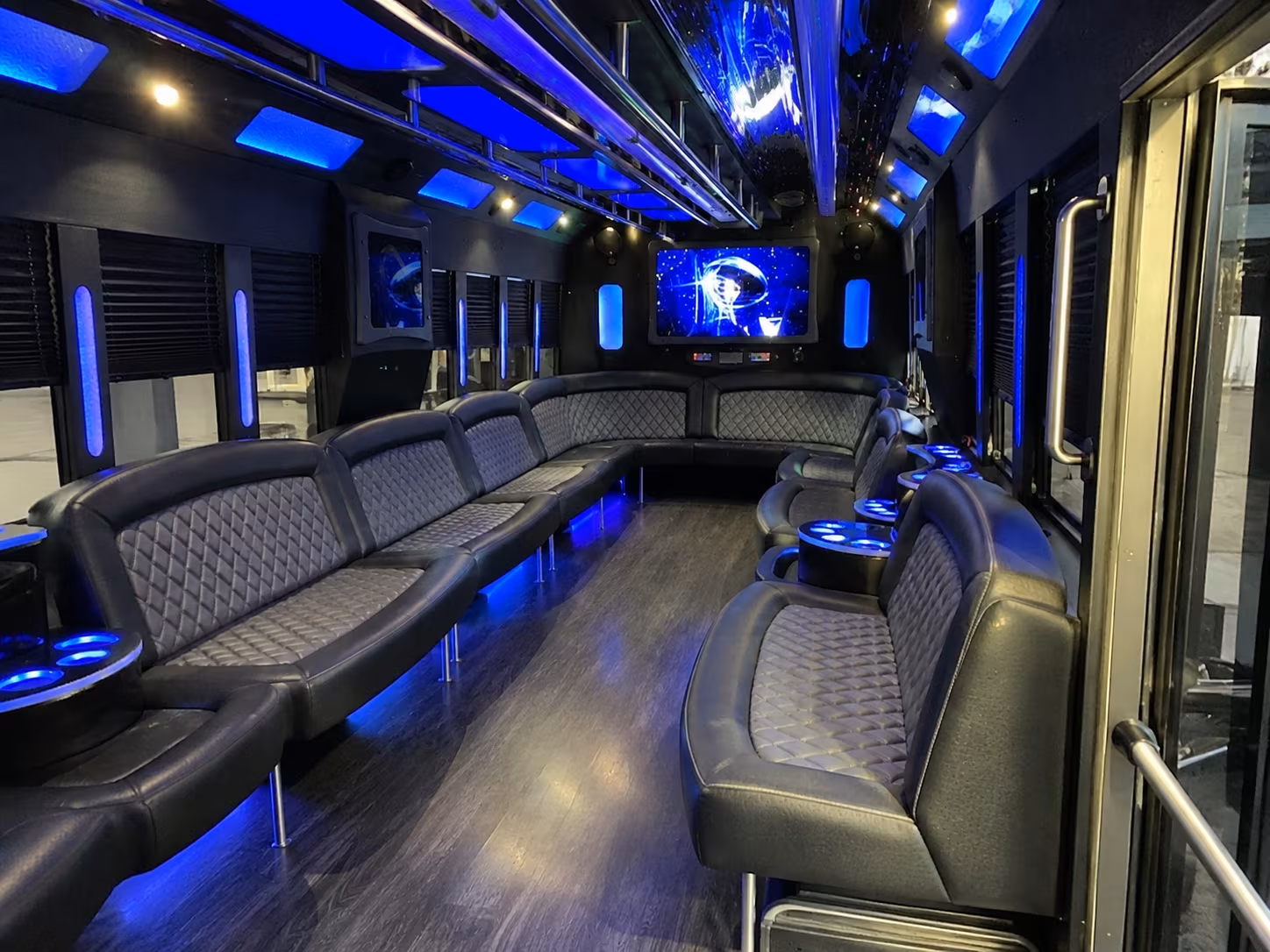 salt lake city 28 passenger party bus interior