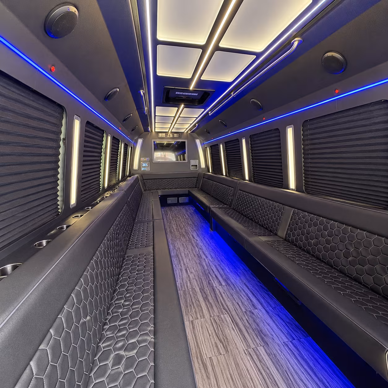 salt lake city 30 passenger party bus interior