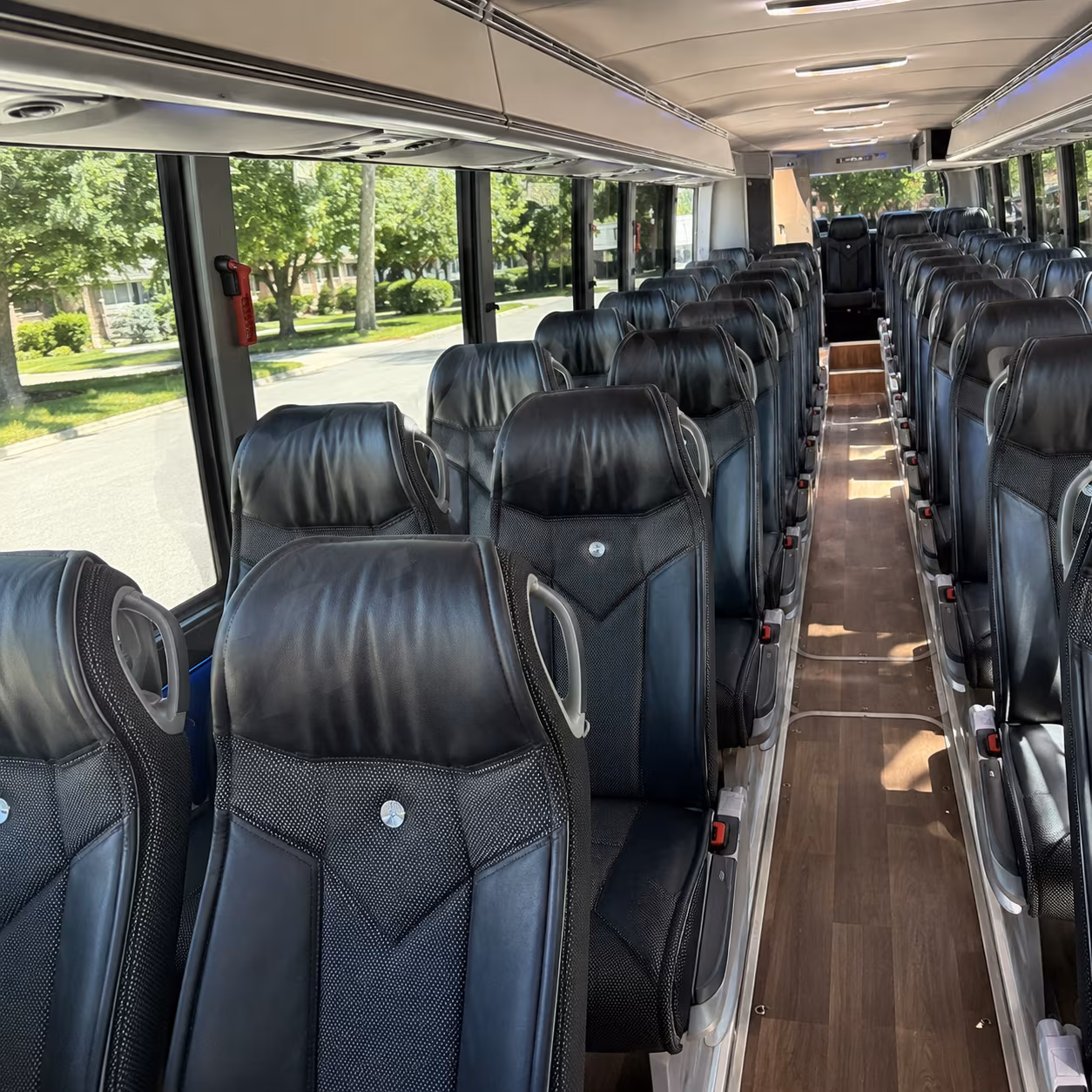 salt lake city 40 passenger charter bus inside