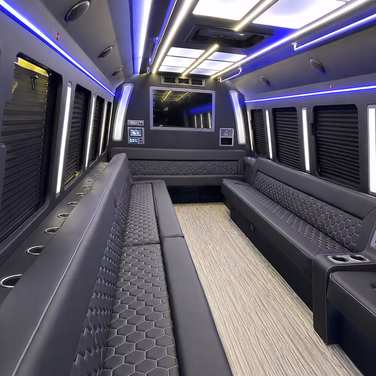 salt lake city 40 passenger party bus inside