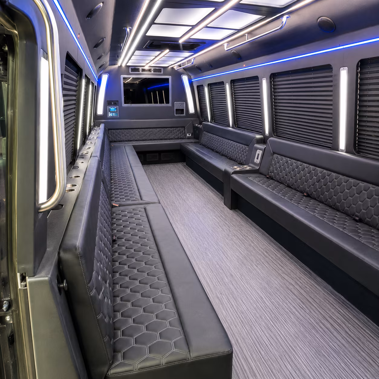 salt lake city 40 passenger party bus interior
