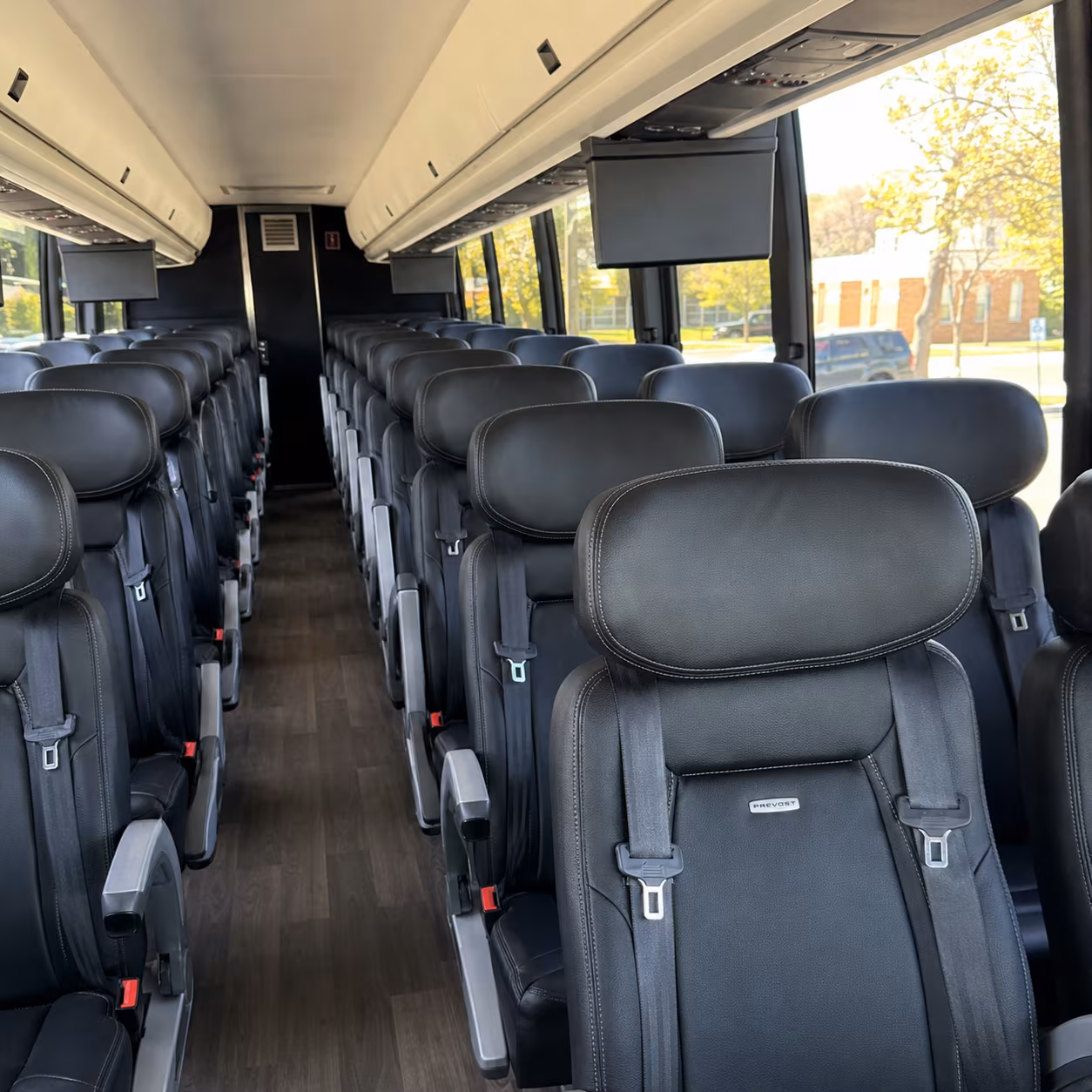 salt lake city 45 passenger charter bus inside