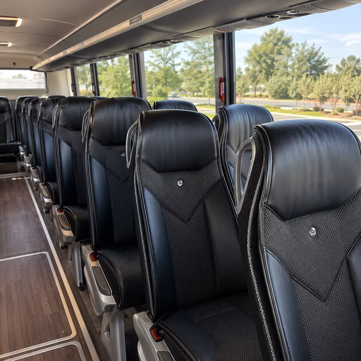 salt lake city 45 passenger charter bus interior