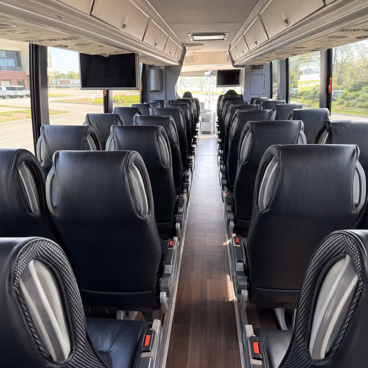 salt lake city 56 passenger charter bus inside