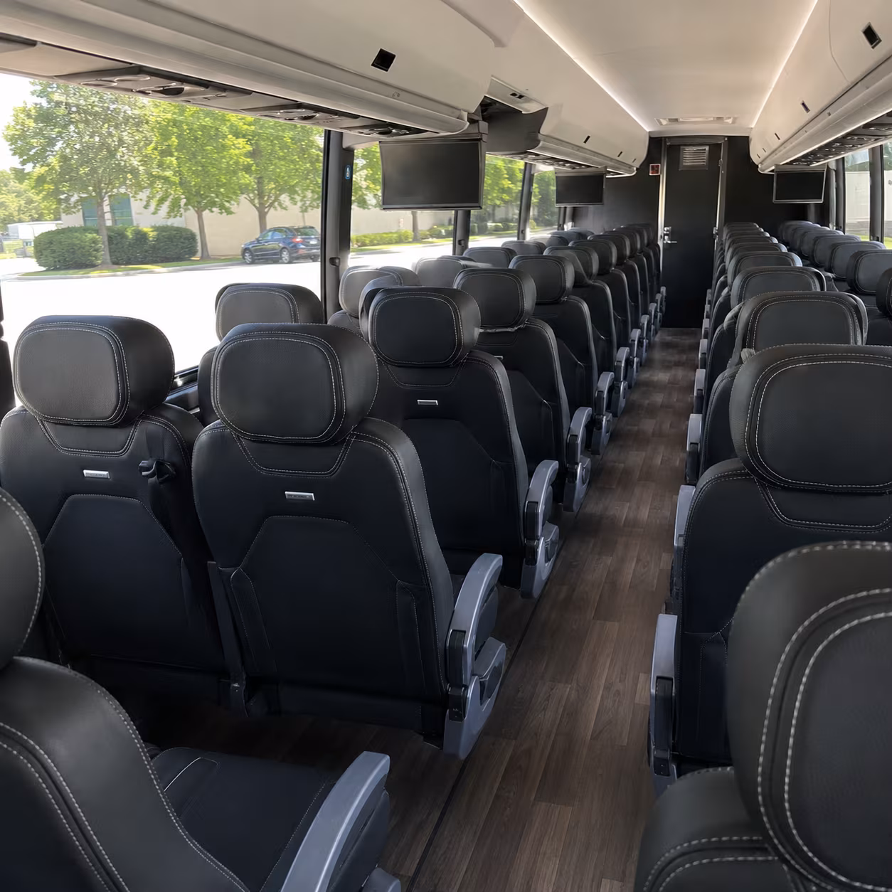 salt lake city 56 passenger charter bus interior